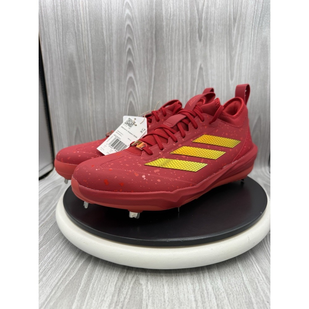 adidas Adizero Impact 2.0 Shades Mens 11.5 Team Red Metal Baseball Cleats JQ2091